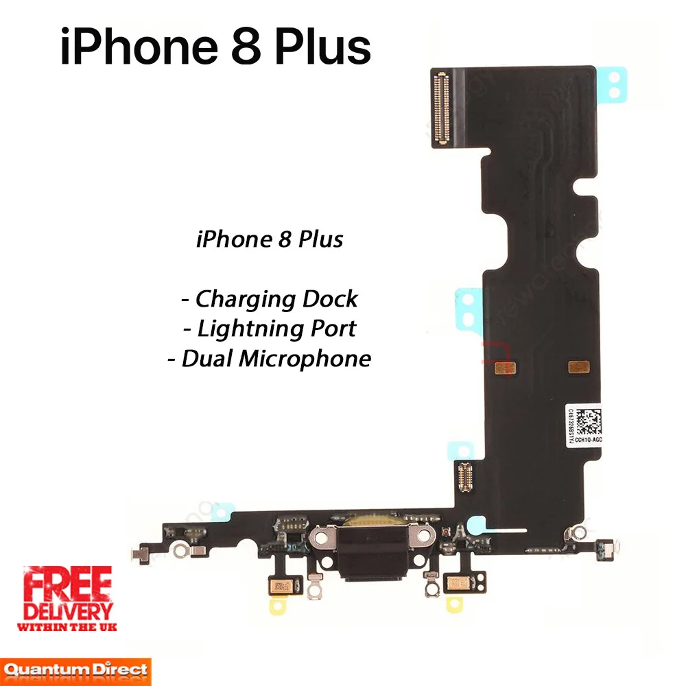 iPhone 8 Plus Şarj Soketli Mikrofon Bordu Filmi Orijinal Beyaz
