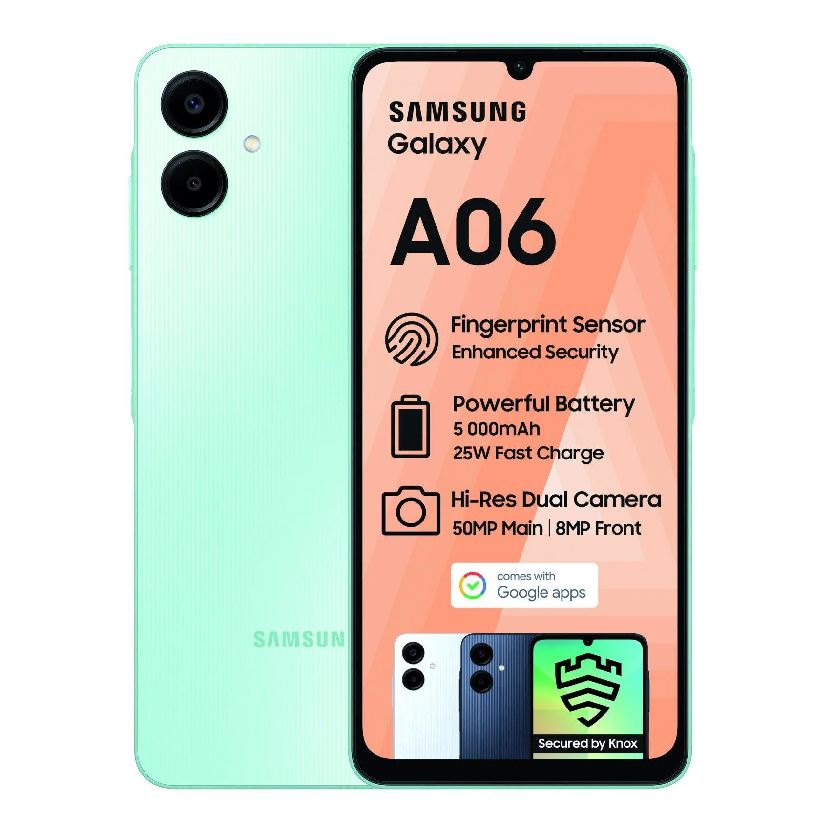 Samsung A06 A065 Parmak İzi Yeşil