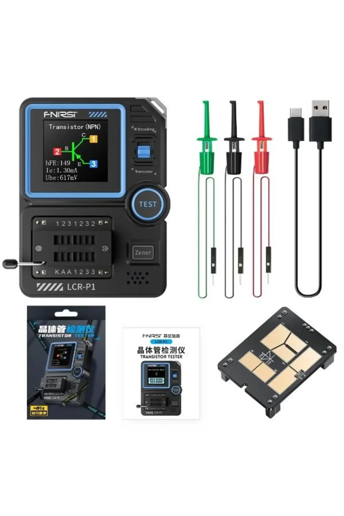 Fnirsi LCR-P1 Transistör Test Cihazı