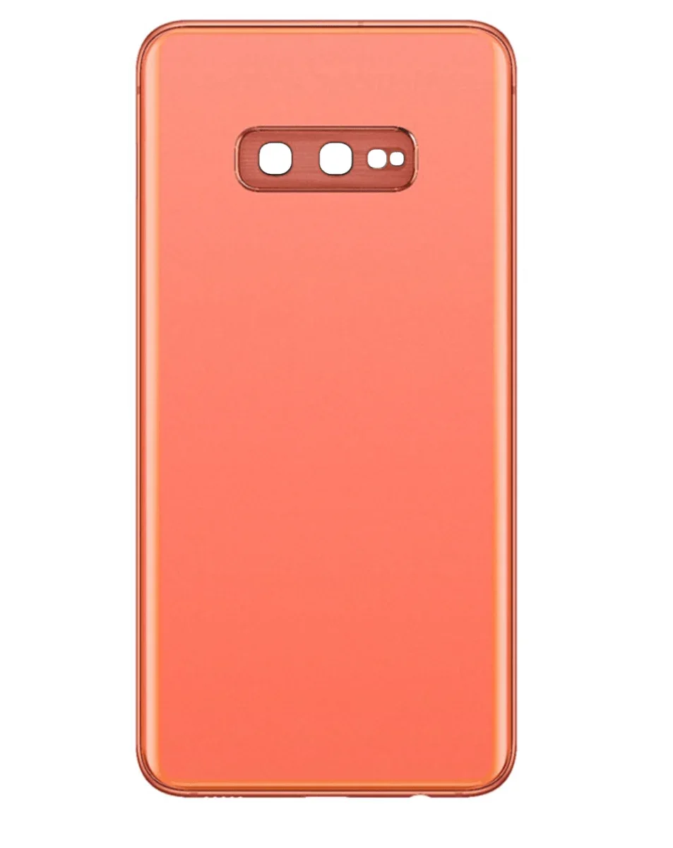 Galaxy S10 Uyumlu E LOGOLU FLAMINGO PEMBE Kamera Lensli ve Yapışkanlı Arka Kapak