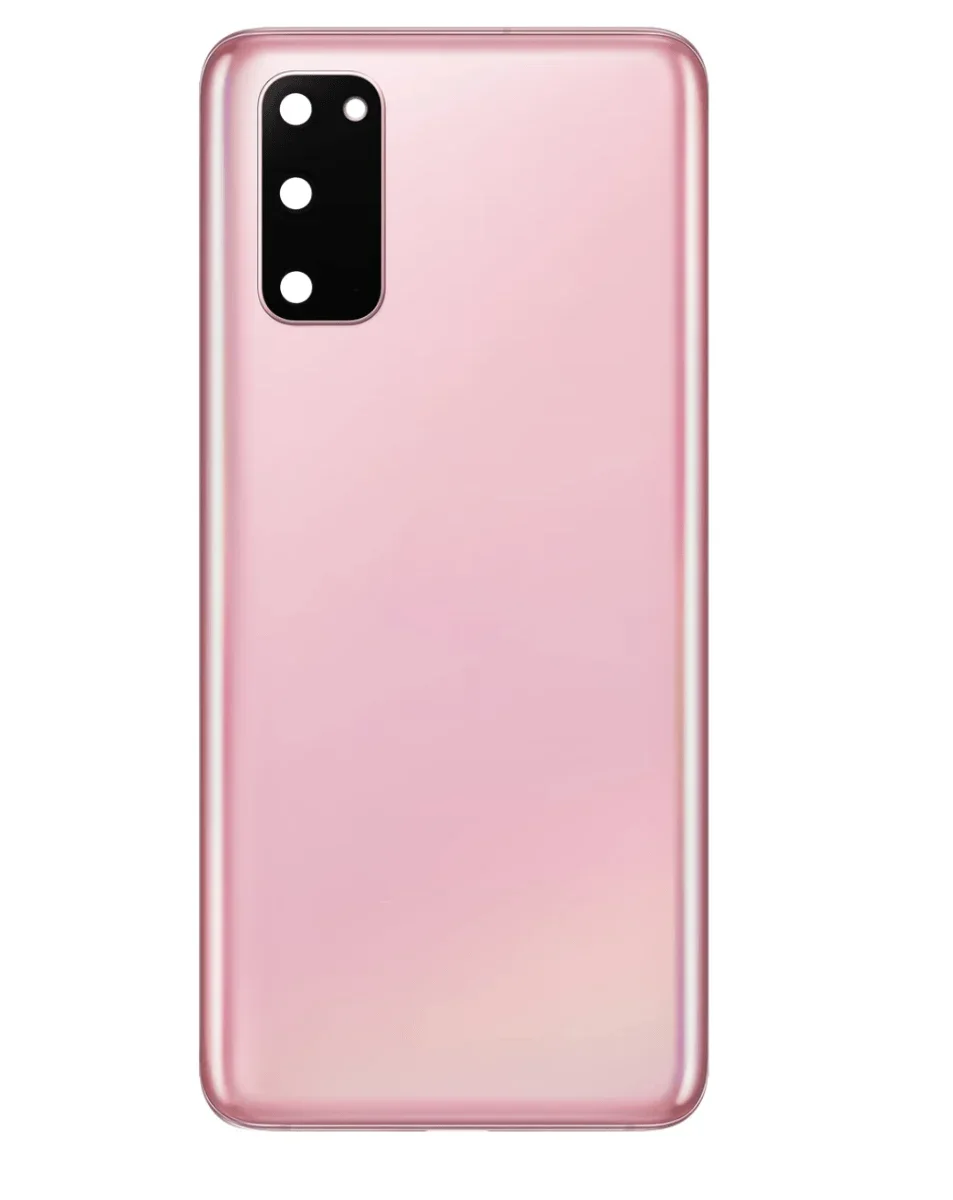 Galaxy S20 Uyumlu LOGOLU CLOUD PEMBE Kamera Lensli ve Yapışkanlı Arka Kapak