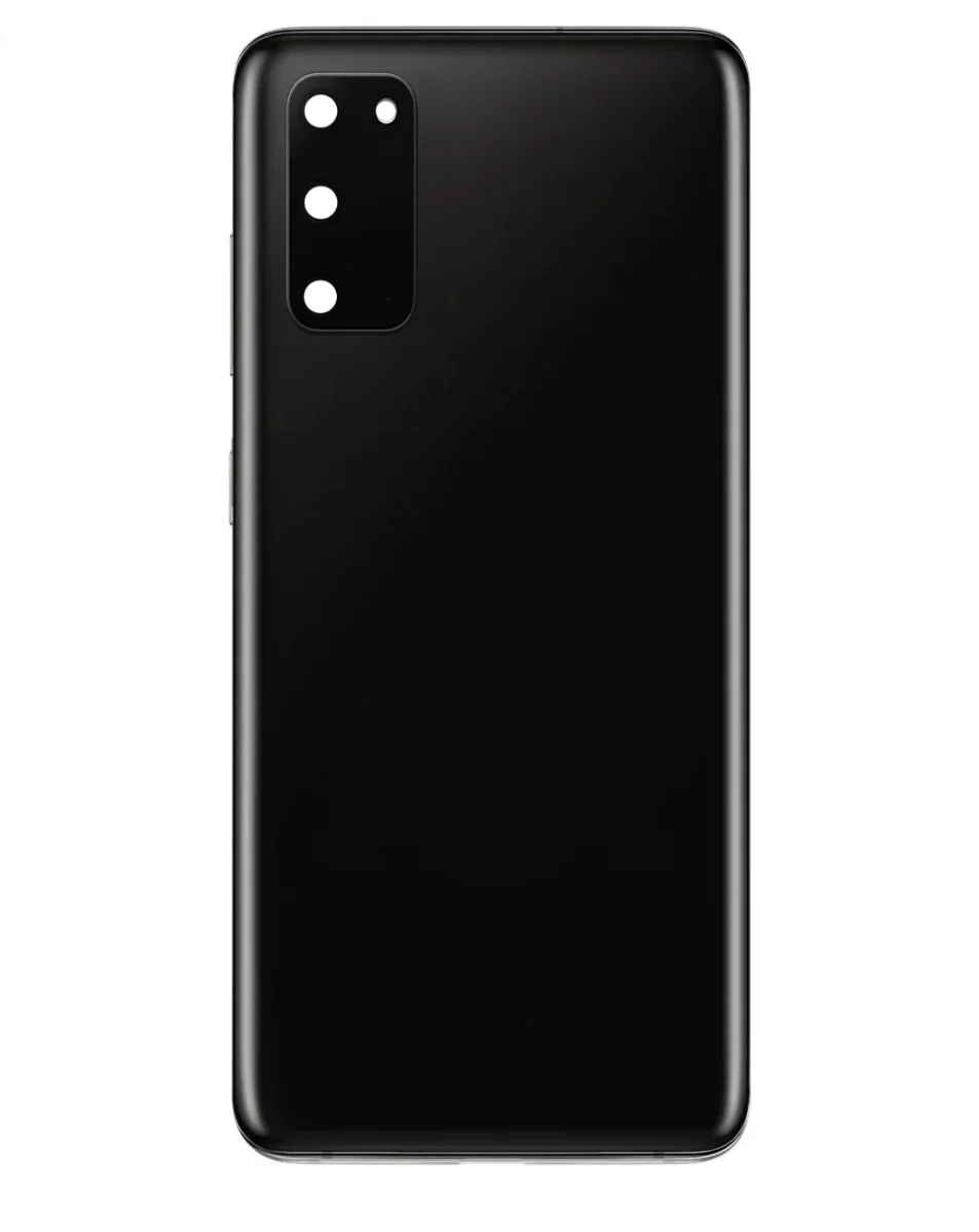 Galaxy S20 Uyumlu LOGOLU COSMIC SİYAH Kamera Lensli ve Yapışkanlı Arka Kapak