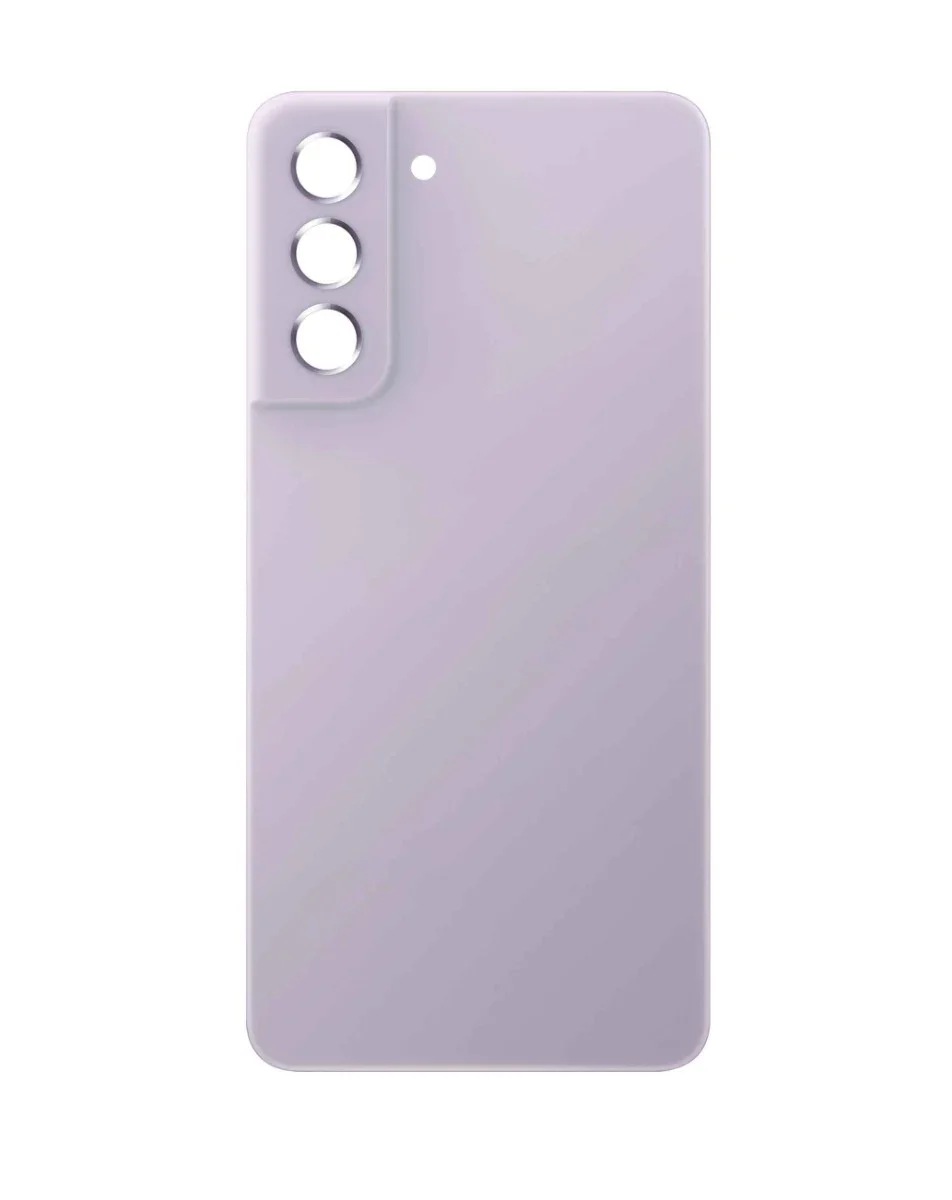 Galaxy S21 FE Uyumlu LOGOLU LAVENDER Kamera Lensli ve Yapışkanlı Arka Kapak