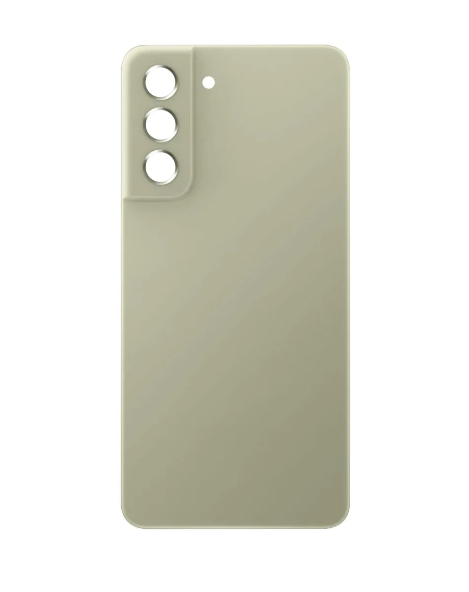 Galaxy S21 FE Uyumlu LOGOLU OLIVE Kamera Lensli ve Yapışkanlı Arka Kapak