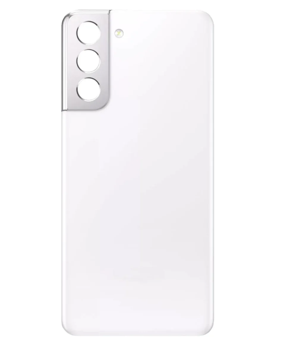 Galaxy S21 Uyumlu LOGOLU PHANTOM BEYAZ Kamera Lensli ve Yapışkanlı Arka Kapak