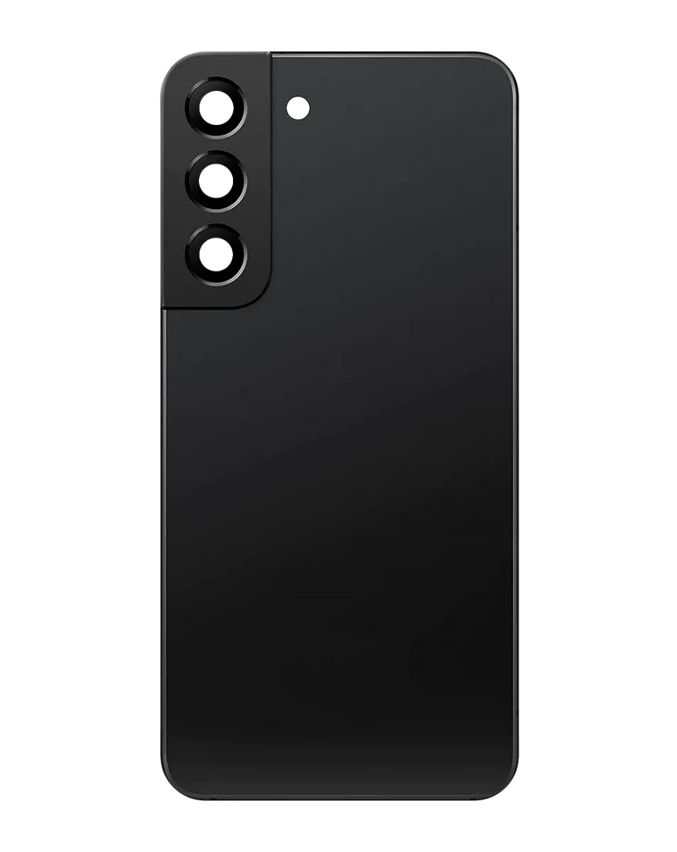 Galaxy S22 Uyumlu LOGOLU PHANTOM SİYAH Kamera Lensli ve Yapışkanlı Arka Kapak