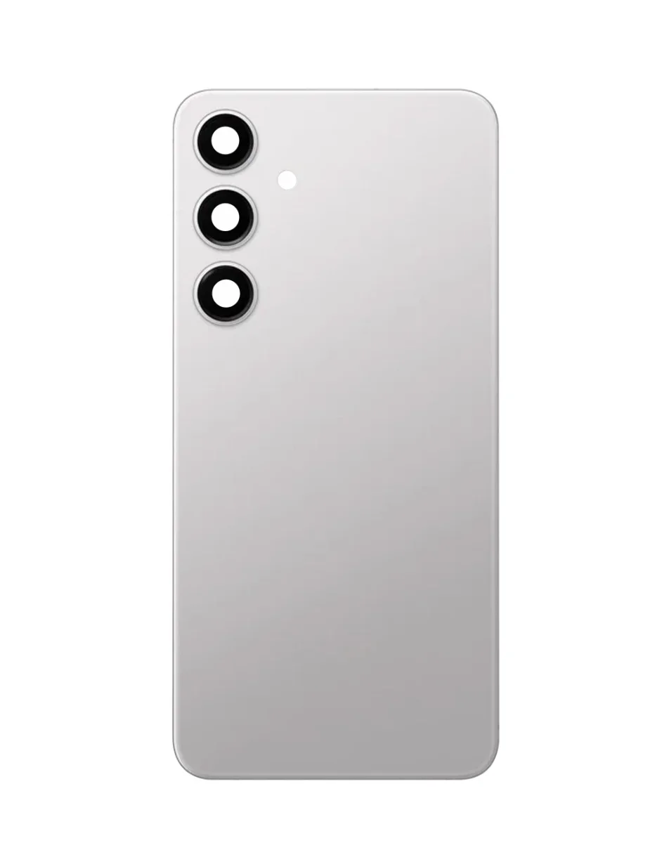 Galaxy S24 Uyumlu LOGOLU MARBLE GRİ Kamera Lensli ve Yapışkanlı Arka Kapak