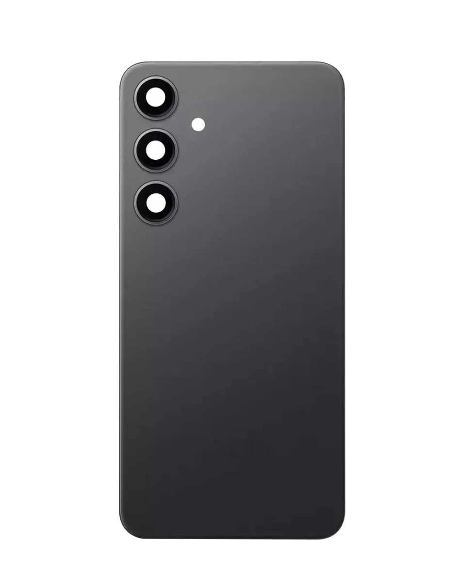 Galaxy S24 Uyumlu LOGOLU ONYX SİYAH Kamera Lensli ve Yapışkanlı Arka Kapak