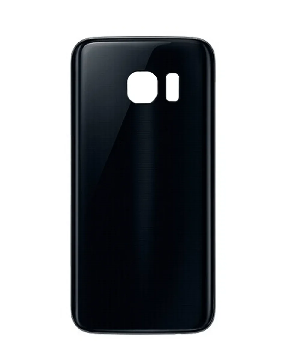 Galaxy S7 Uyumlu SİYAH LOGOLU Kamera Lensli ve Yapışkanlı Arka Kapak