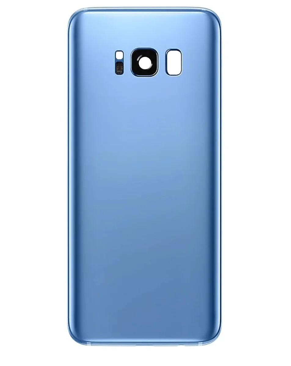 Galaxy S8+ Uyumlu LOGOLU CORAL MAVİ Kamera Lensli ve Yapışkanlı Arka Kapak