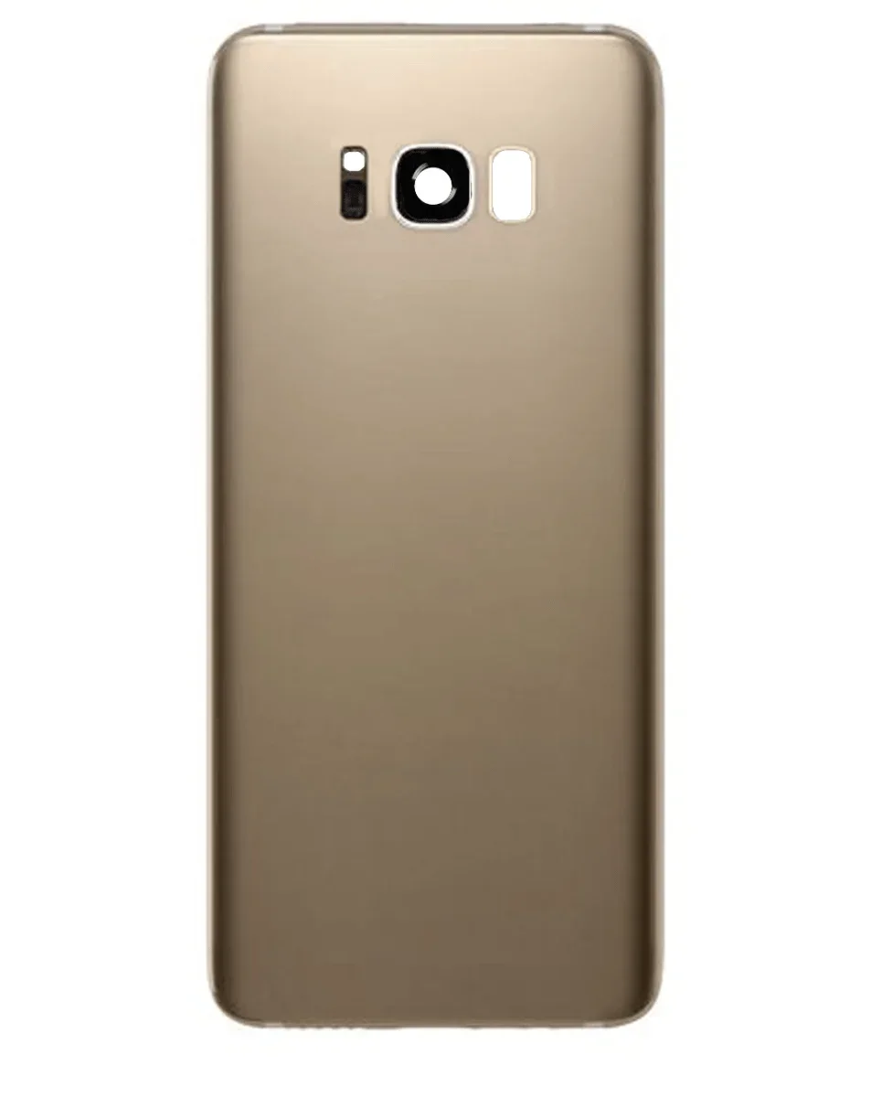 Galaxy S8+ Uyumlu LOGOLU MAPLE ALTIN Kamera Lensli ve Yapışkanlı Arka Kapak