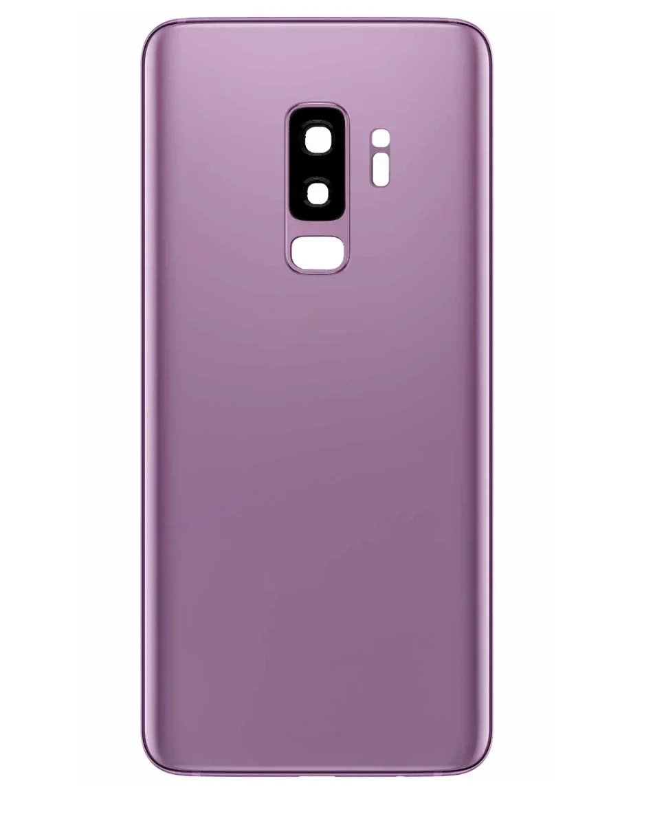 Galaxy S9+ Uyumlu LOGOLU LILAC MOR Kamera Lensli ve Yapışkanlı Arka Kapak