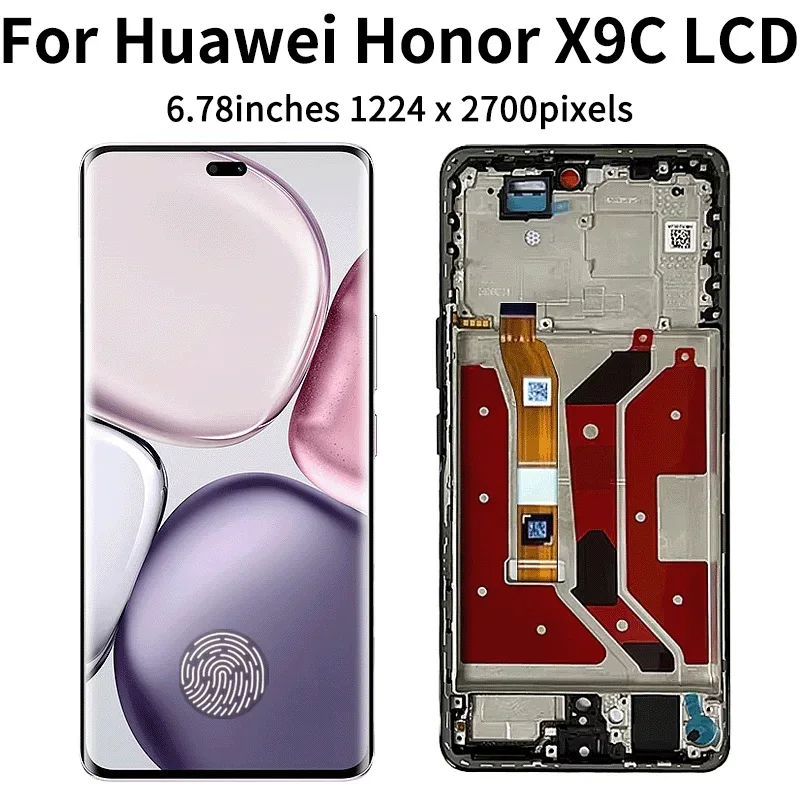 Honor X9c 5G Çıtalı Ekran Dokunmatik Siyah SOFT OLED Kalite Ekran
