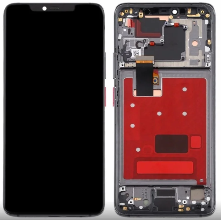 Huawei Mate 20 Pro Çıtalı Ekran Dokunmatik Siyah SOFT OLED Kalite Ekran