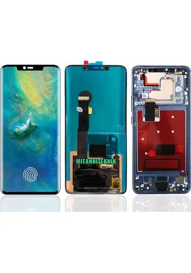 Huawei Mate 20 Pro Çıtalı Ekran Dokunmatik Siyah SOFT OLED Kalite Ekran