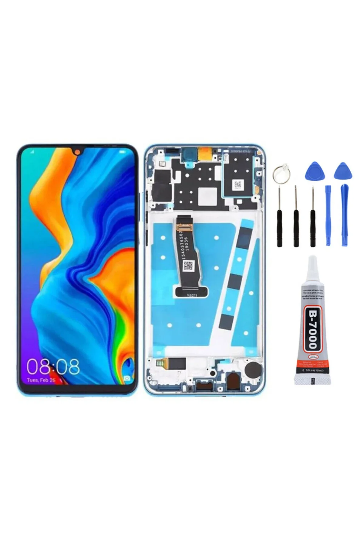 Huawei P30 Lite 48MP Çıtalı Ekran Dokunmatik Mavi A Plus Kalite Ürün/COG