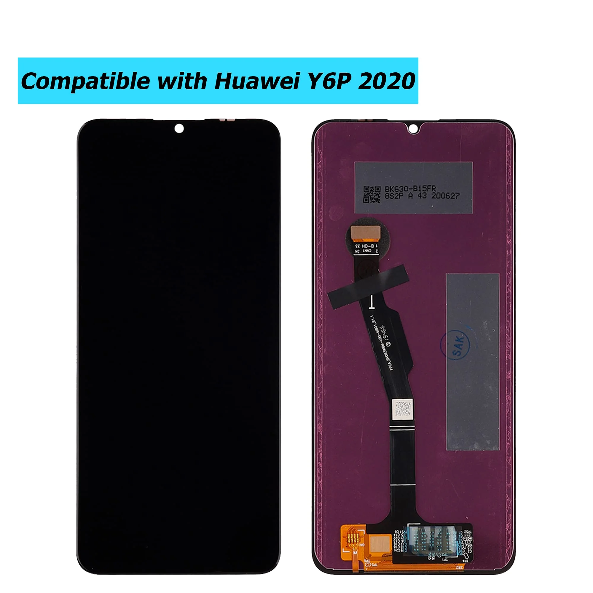 Huawei Y6p 2020 Ekran Dokunmatik Orijinal Çıtasız Ürün (Çerçevesiz)