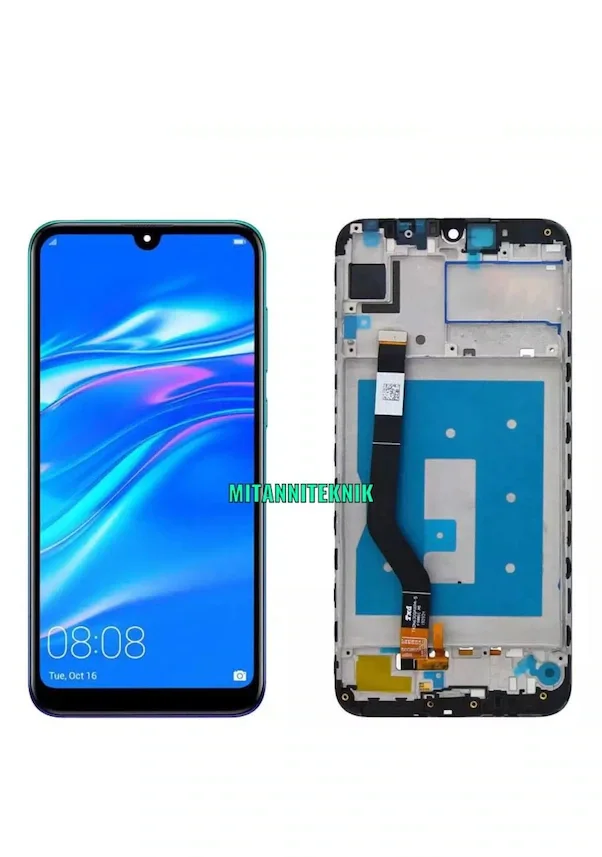 Huawei Y7 2019 Çıtalı Ekran Dokunmatik Orijinal
