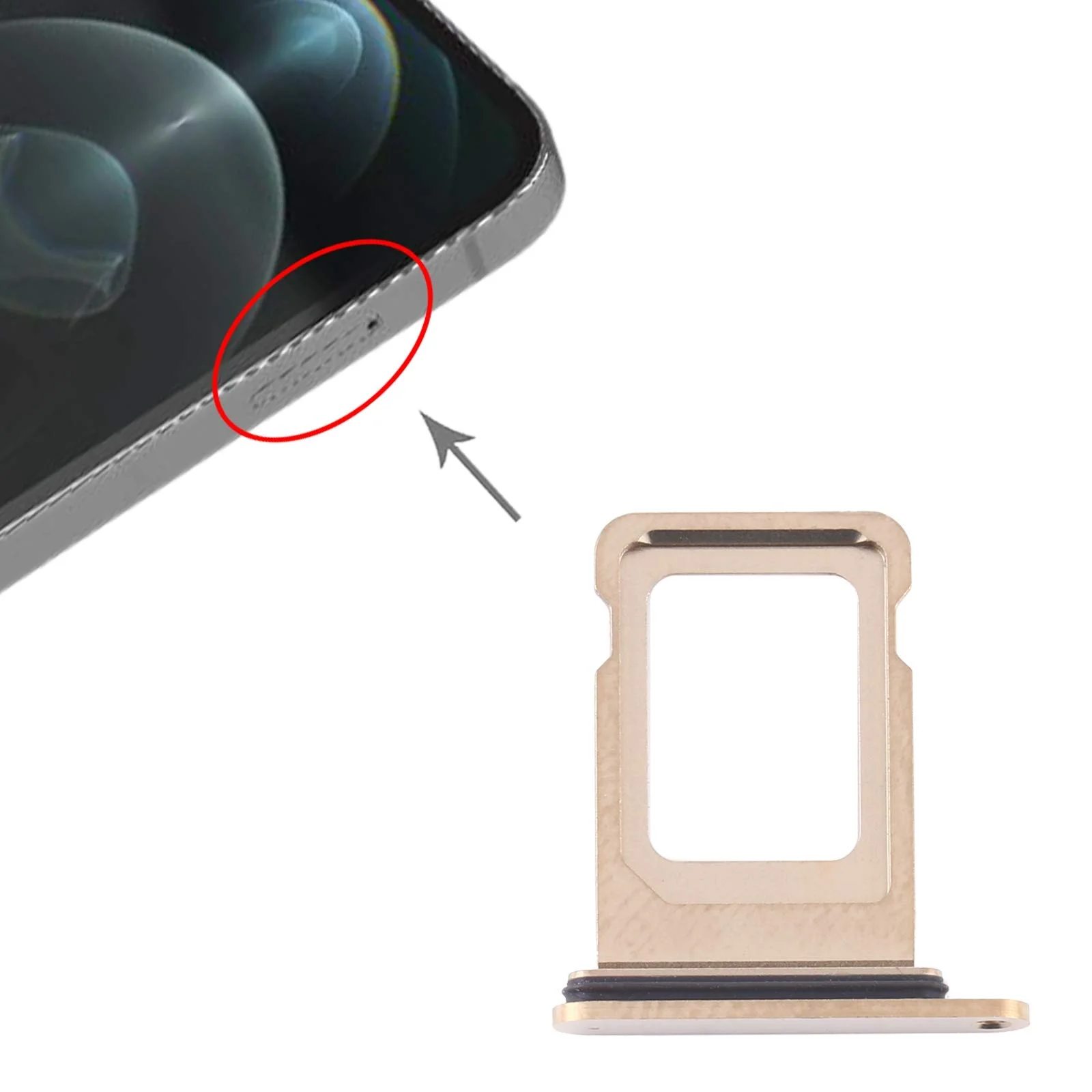 iPhone 12 Pro Sim Kart Tepsisi Gold