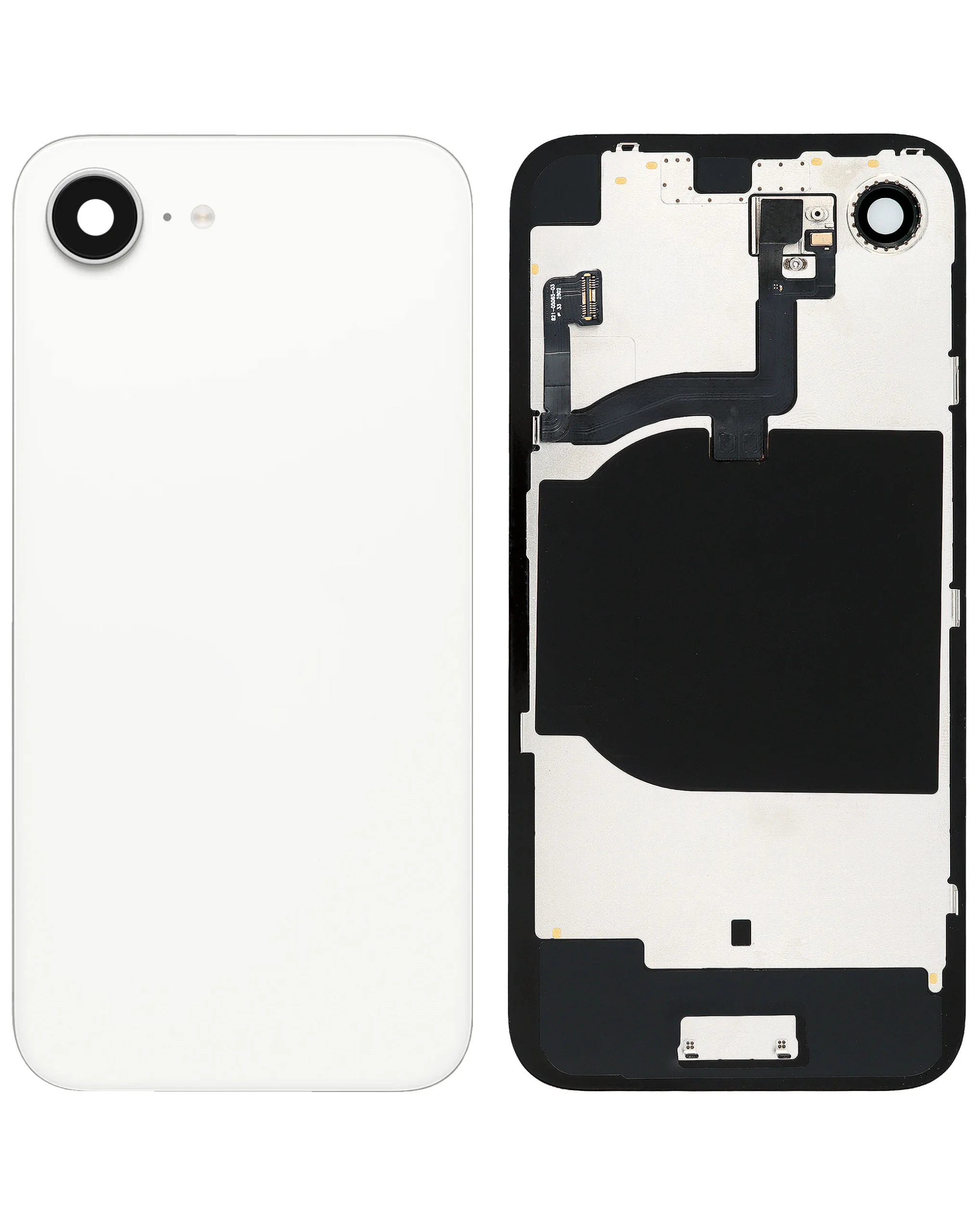 iPhone 16e Uyumlu BEYAZ MagSafe Mıknatıslı, NFC ve Flaş Flexli Arka Cam