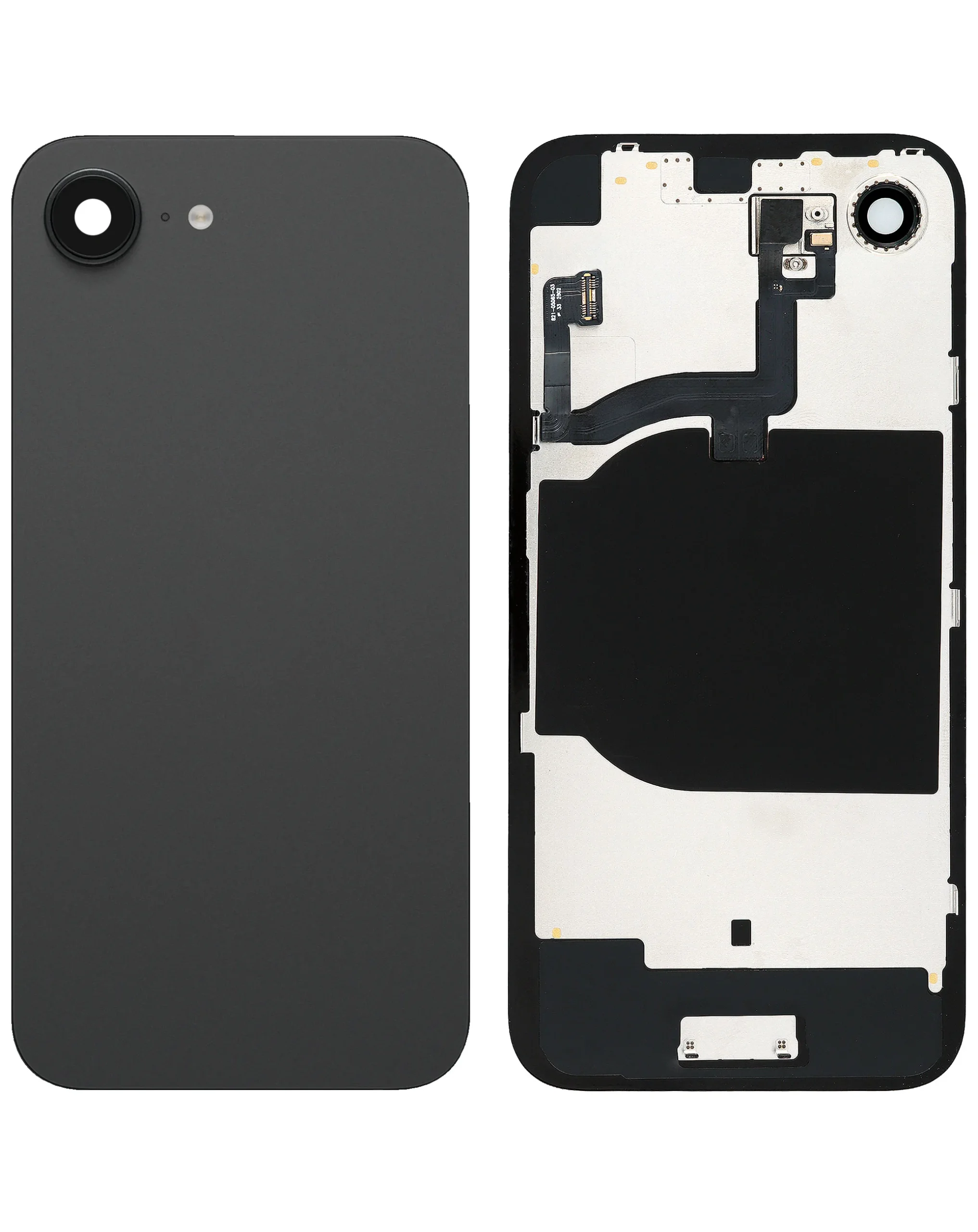 iPhone 16e Uyumlu SİYAH MagSafe Mıknatıslı, NFC ve Flaş Flexli Arka Cam
