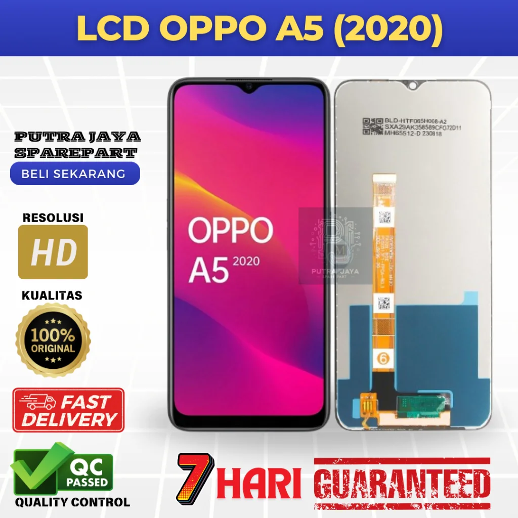 Oppo A5 Ekran Dokunmatik Orijinal Çıtasız Ürün (Çerçevesiz)