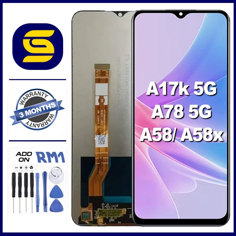 Oppo A58x 5G Ekran Dokunmatik Orijinal Çıtasız Ürün (Çerçevesiz)