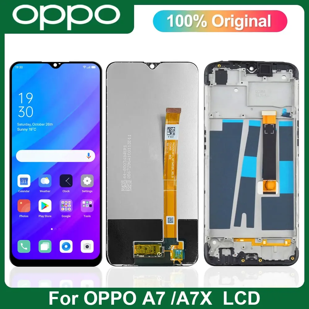 Oppo A7 Ekran Dokunmatik Orijinal Çıtasız Ürün (Çerçevesiz)