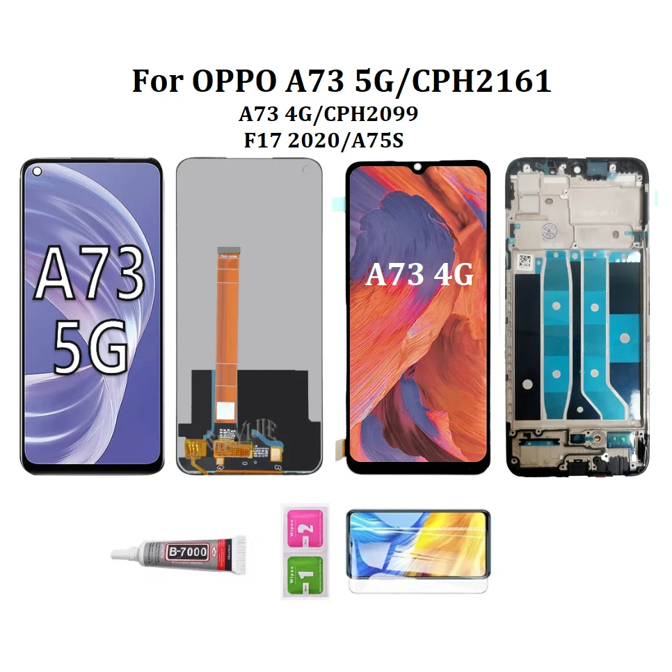Oppo A73 4G Ekran Dokunmatik OLED Çıtasız (Çerçevesiz)