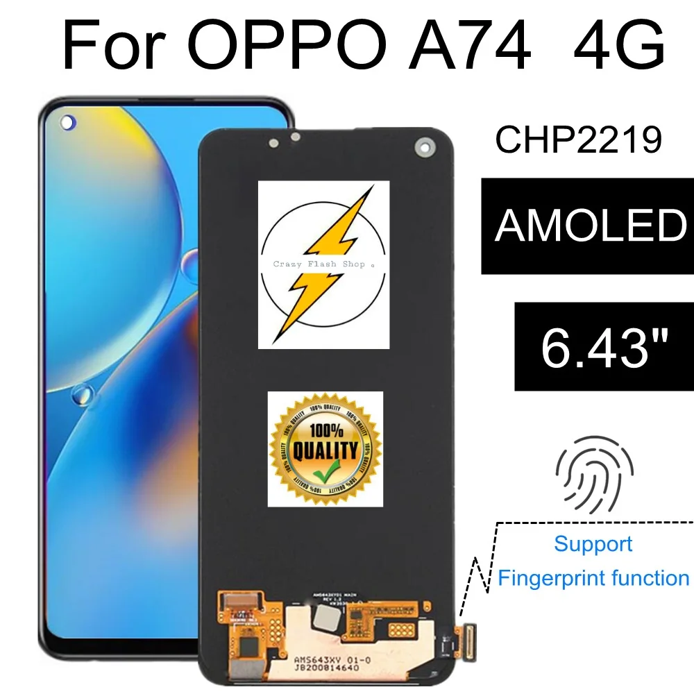 Oppo A74 4G Ekran Dokunmatik A Plus Kalite Ürün/INCELL 04 VER Çıtasız (Çerçevesiz)