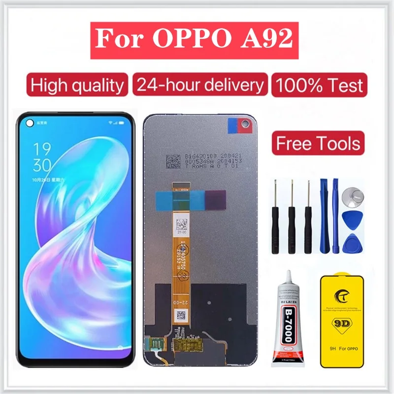 Oppo A92 2020 Ekran Dokunmatik Orijinal Çıtasız Ürün (Çerçevesiz)