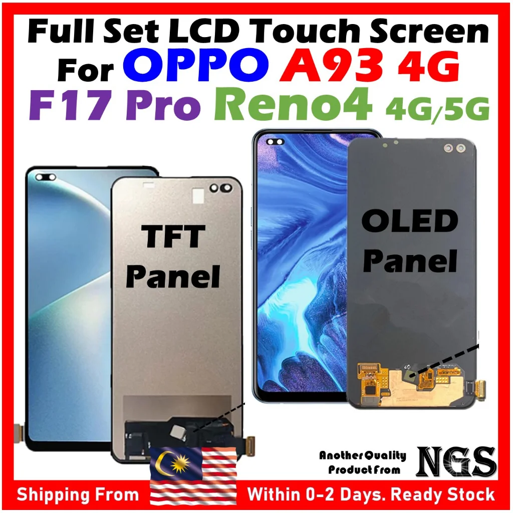 Oppo F17 Pro Ekran Dokunmatik A Plus Kalite Ürün/INCELL Çıtasız (Çerçevesiz)