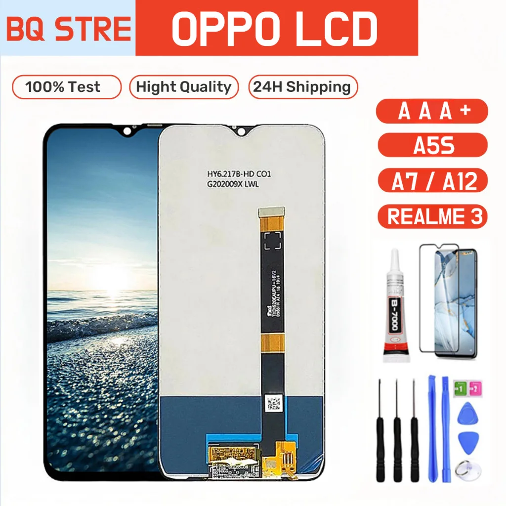 Oppo Realme 3 Ekran Dokunmatik Orijinal Çıtasız Ürün (Çerçevesiz)