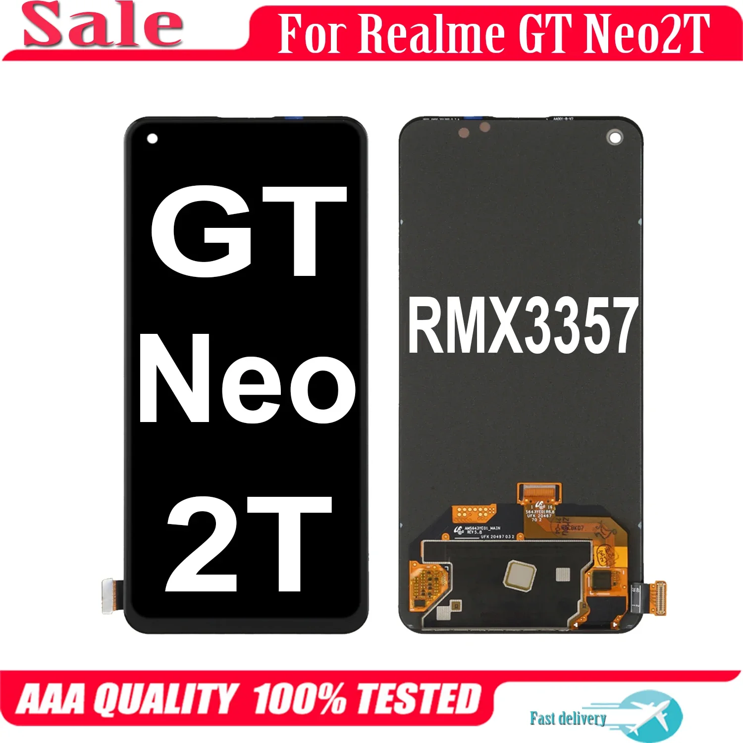 Oppo Realme Gt Neo 2T Ekran Dokunmatik A Plus Kalite Ürün/iNCELL Çıtasız (Çerçevesiz)