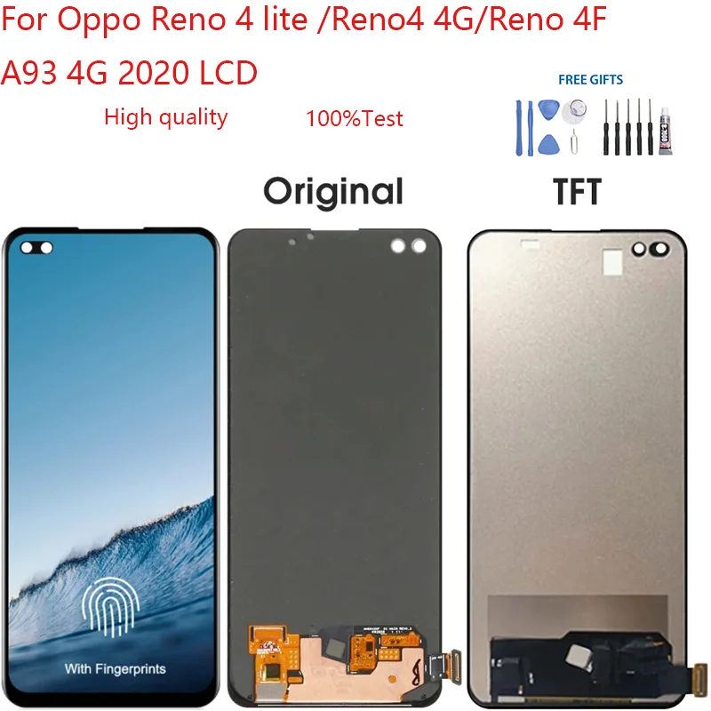Oppo Reno 4 Lite Ekran Dokunmatik A Plus Kalite Ürün/iNCELL Çıtasız (Çerçevesiz)