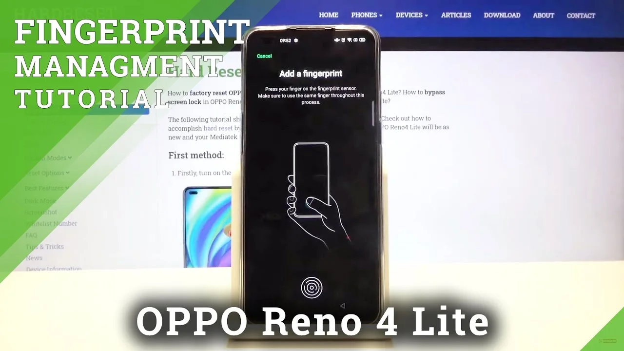 Oppo Reno 4 Lite Parmak İzi