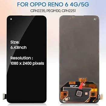 Oppo Reno 6 4G Ekran Dokunmatik A Plus Kalite Ürün/iNCELL Çıtasız (Çerçevesiz)