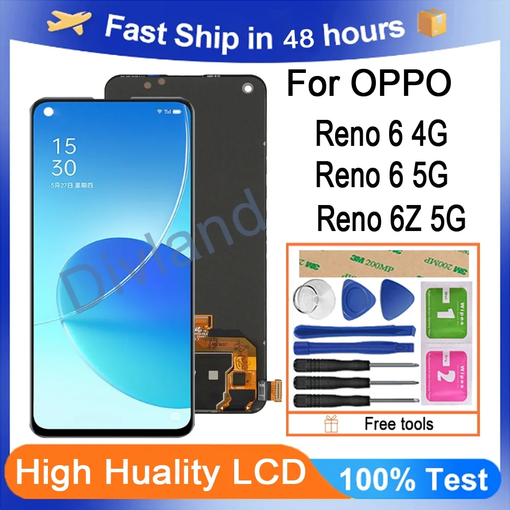 Oppo Reno 6Z 5G Ekran Dokunmatik OLED 04 VER Çıtasız (Çerçevesiz)