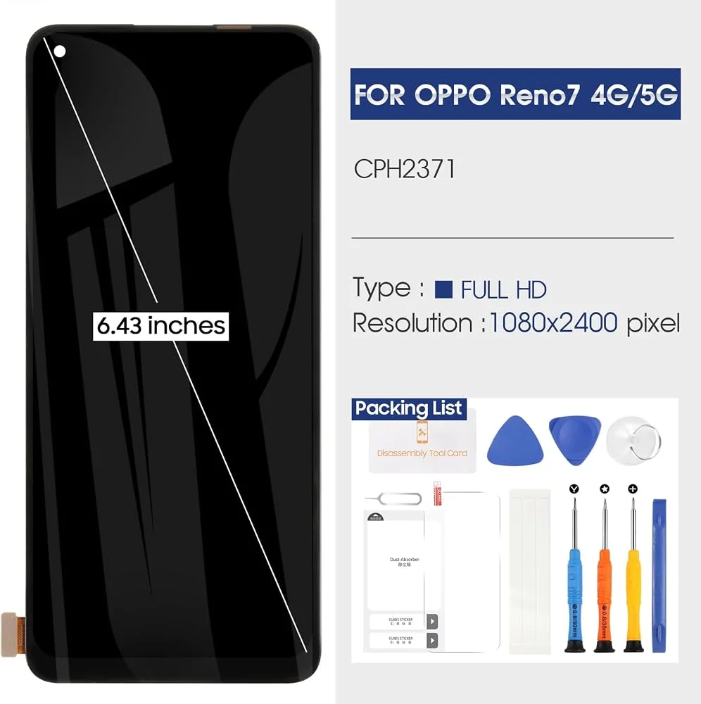 Oppo Reno 7 4G Ekran Dokunmatik A Plus Kalite Ürün/iNCELL Çıtasız (Çerçevesiz)