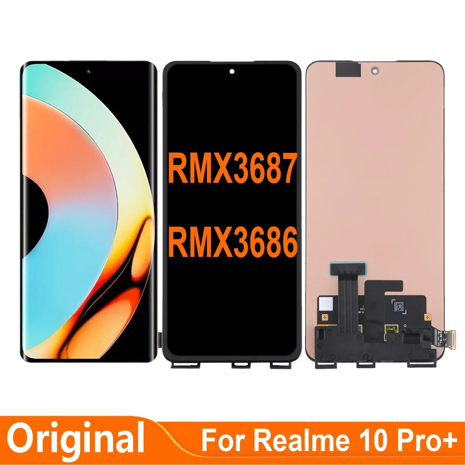 Realme 10 Pro Plus Ekran Dokunmatik SOFT OLED Kalite Ekran Çıtasız (Çerçevesiz)