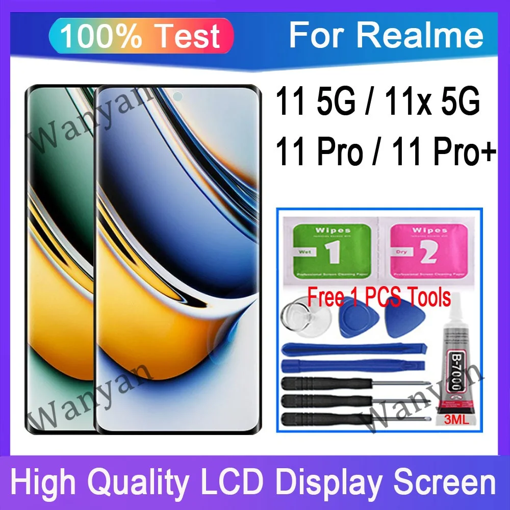 Realme 11 Pro Plus Ekran Dokunmatik SOFT OLED Kalite Ekran Çıtasız (Çerçevesiz)