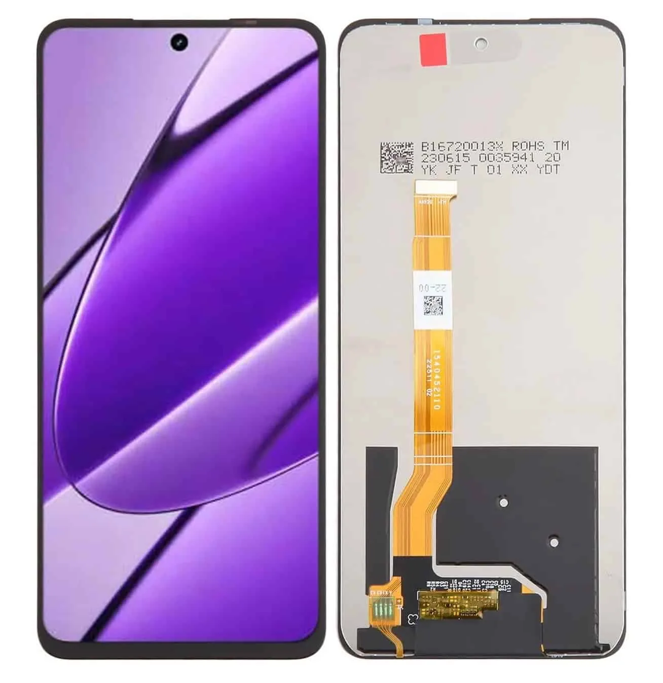 Realme 12 5G Çıtalı Ekran Dokunmatik Siyah Orijinal