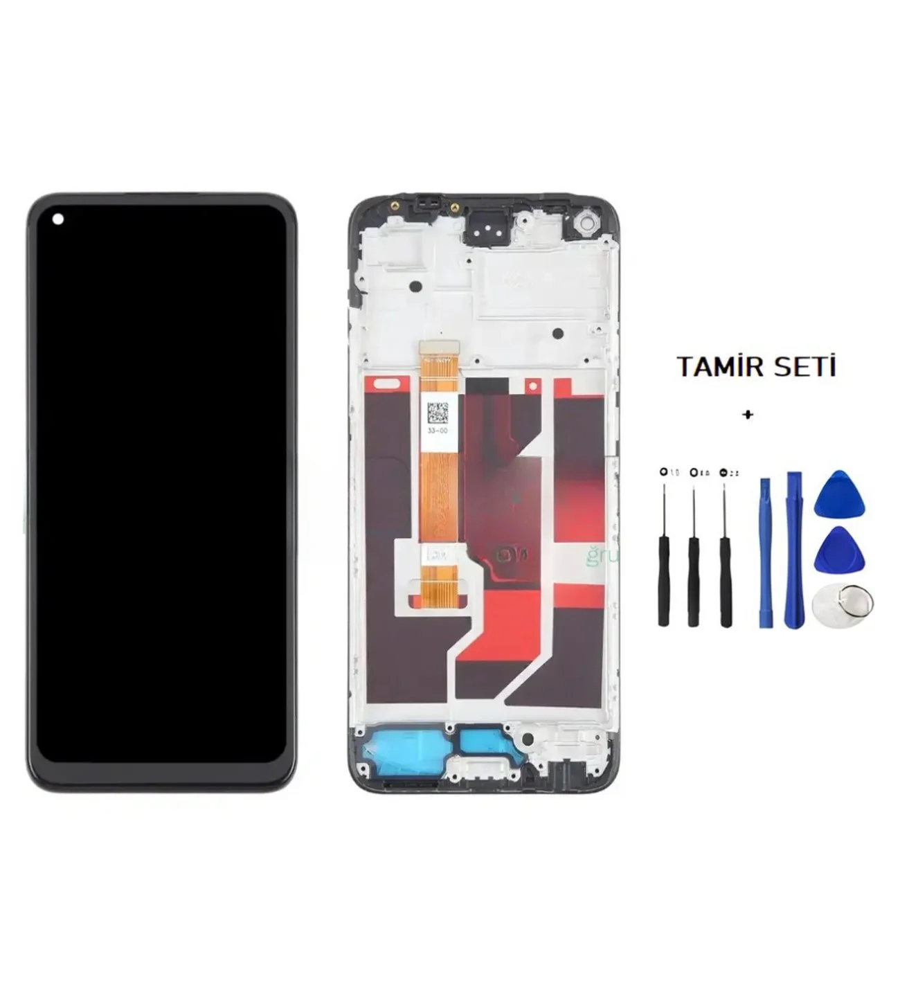 Realme 6 Pro Çıtalı Ekran Dokunmatik Siyah Orijinal