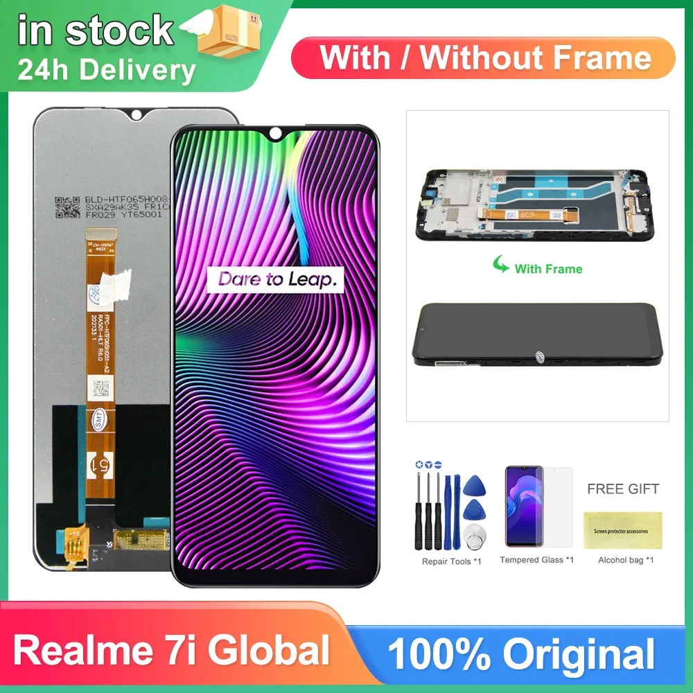 Realme 7i Ekran Dokunmatik Orijinal Çıtasız Ürün (Çerçevesiz)