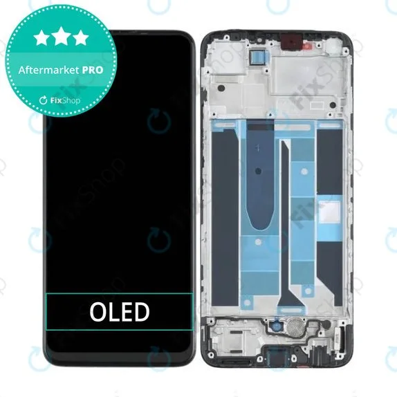 Realme 8 4G Çıtalı Ekran Dokunmatik Siyah OLED
