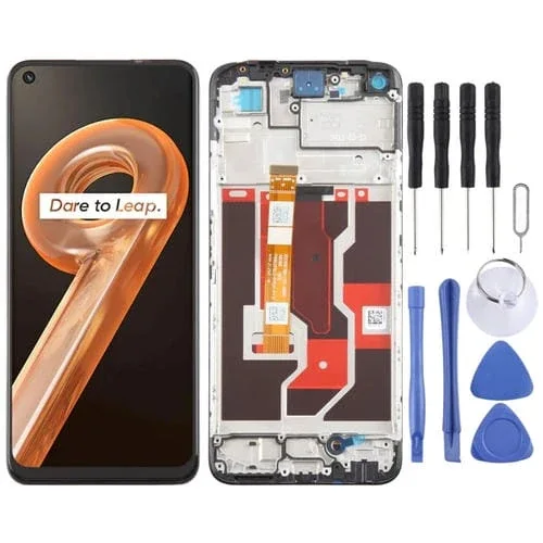 Realme 9İ 4G Çıtalı Ekran Dokunmatik Siyah Orijinal