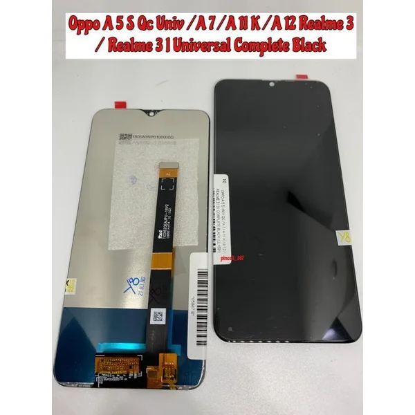 Realme A5s Çıtalı Ekran Dokunmatik Siyah Orijinal