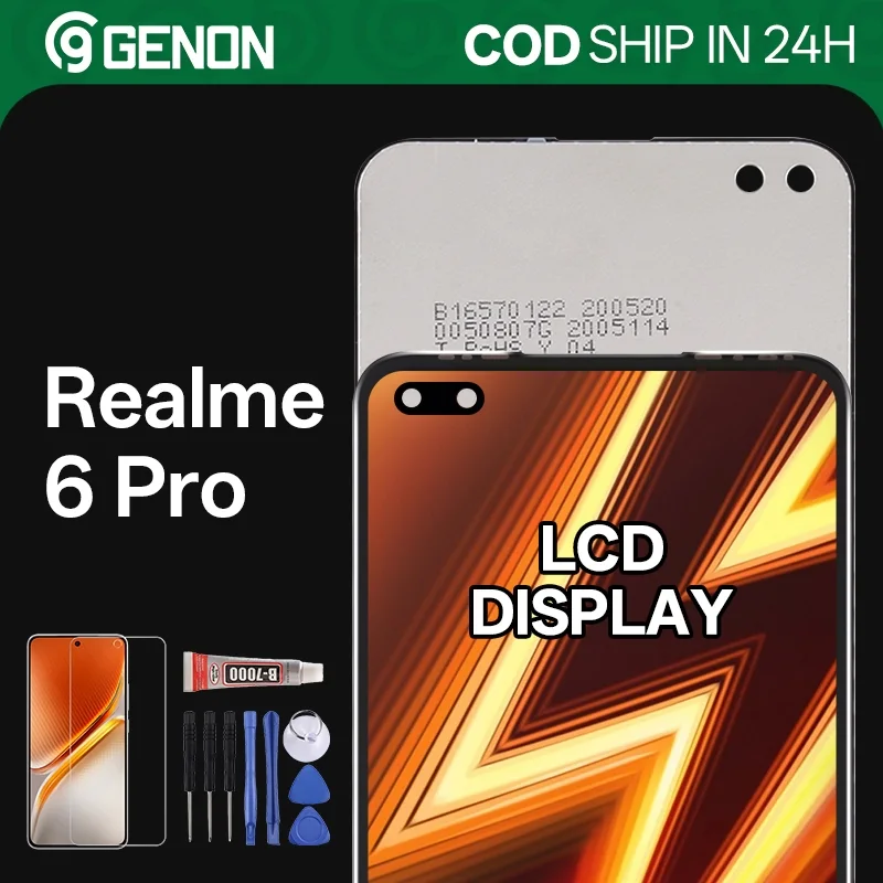 Realme A6 Pro Ekran Dokunmatik SOFT OLED Kalite Ekran Çıtasız (Çerçevesiz)