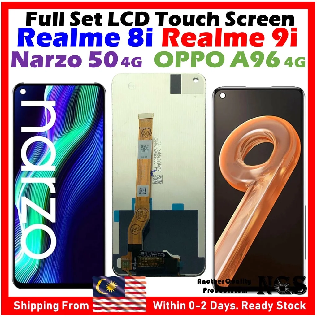 Realme A96 4G Ekran Dokunmatik Orijinal Çıtasız Ürün (Çerçevesiz)