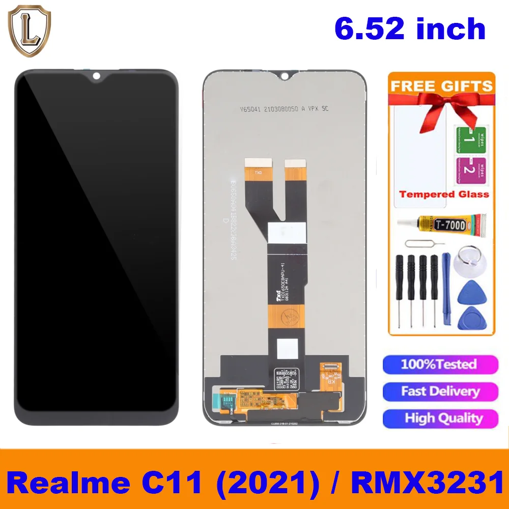 Realme C11-2021 Ekran Dokunmatik Orijinal Çıtasız Ürün (Çerçevesiz)
